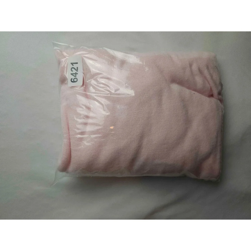 Designers Originals Luxelon Pink Mock Neck Back Zip Raglan Sweater Large Womens